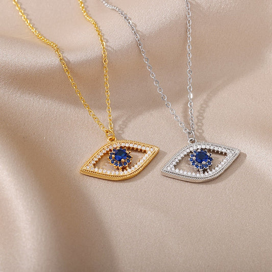 Royal Vision Evil Eye Necklaces for Women Vintage Chain Necklace